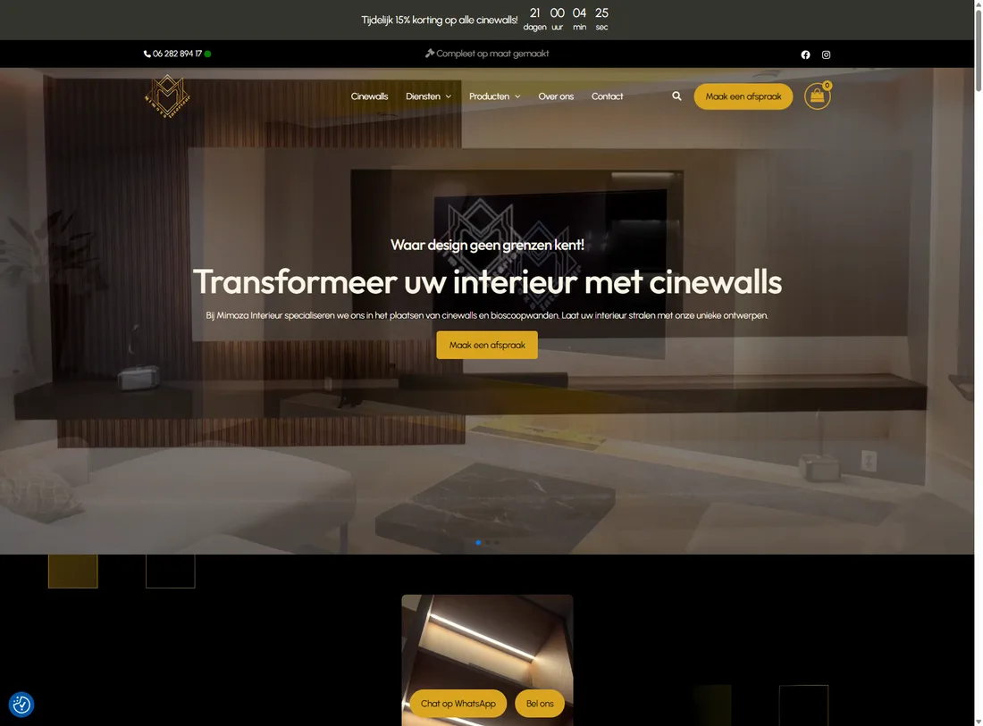 Website voor Mimoza Interieur