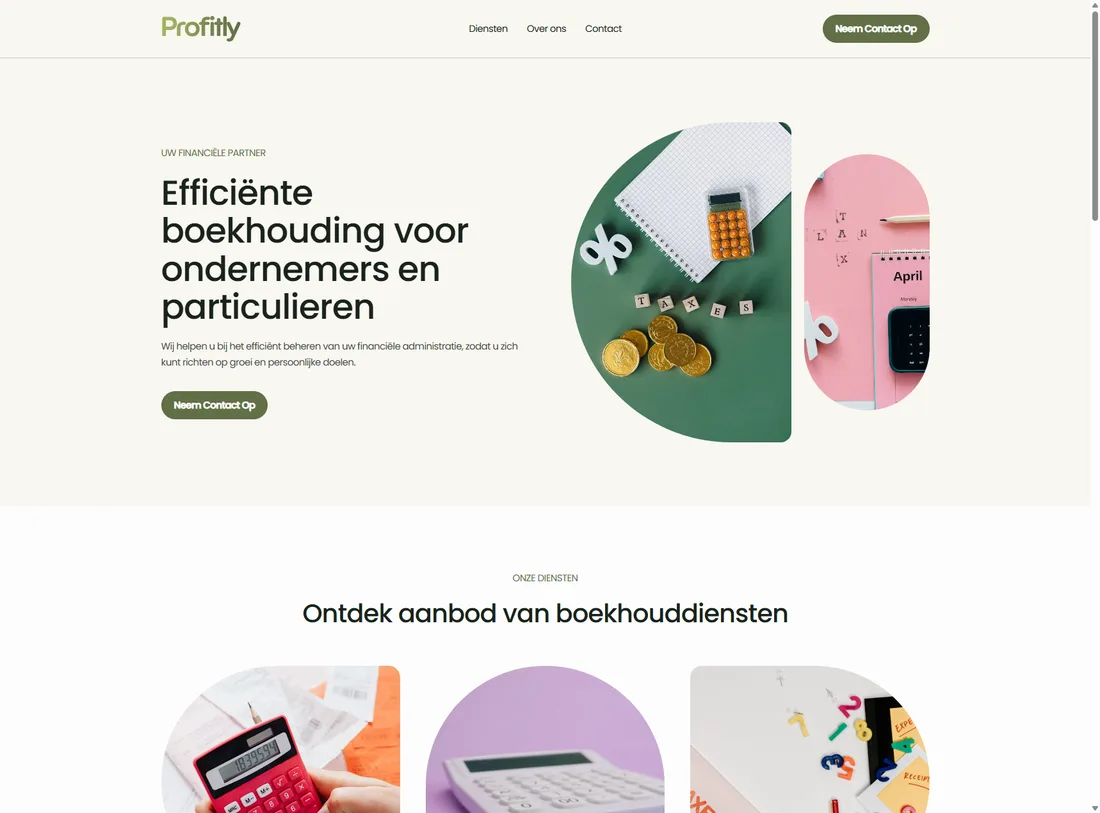 Website voor Profitly